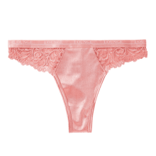 Load image into Gallery viewer, Pink Silk Balcony Thong
