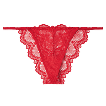 Load image into Gallery viewer, Red Lace Strappy Cheeky Briefs