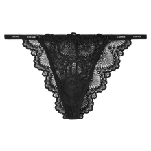 Load image into Gallery viewer, Black Lace Strappy Cheeky Briefs
