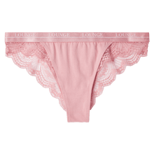 Load image into Gallery viewer, Pink Cotton Lace Hiphugger Briefs
